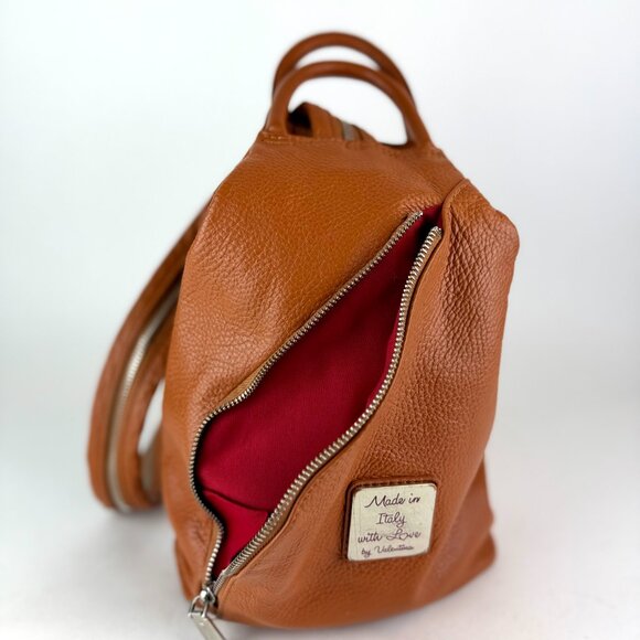 Valentina Made in Italy Convertible Brown Leather Backpack Purse 2018—Versatile - Picture 6 of 9